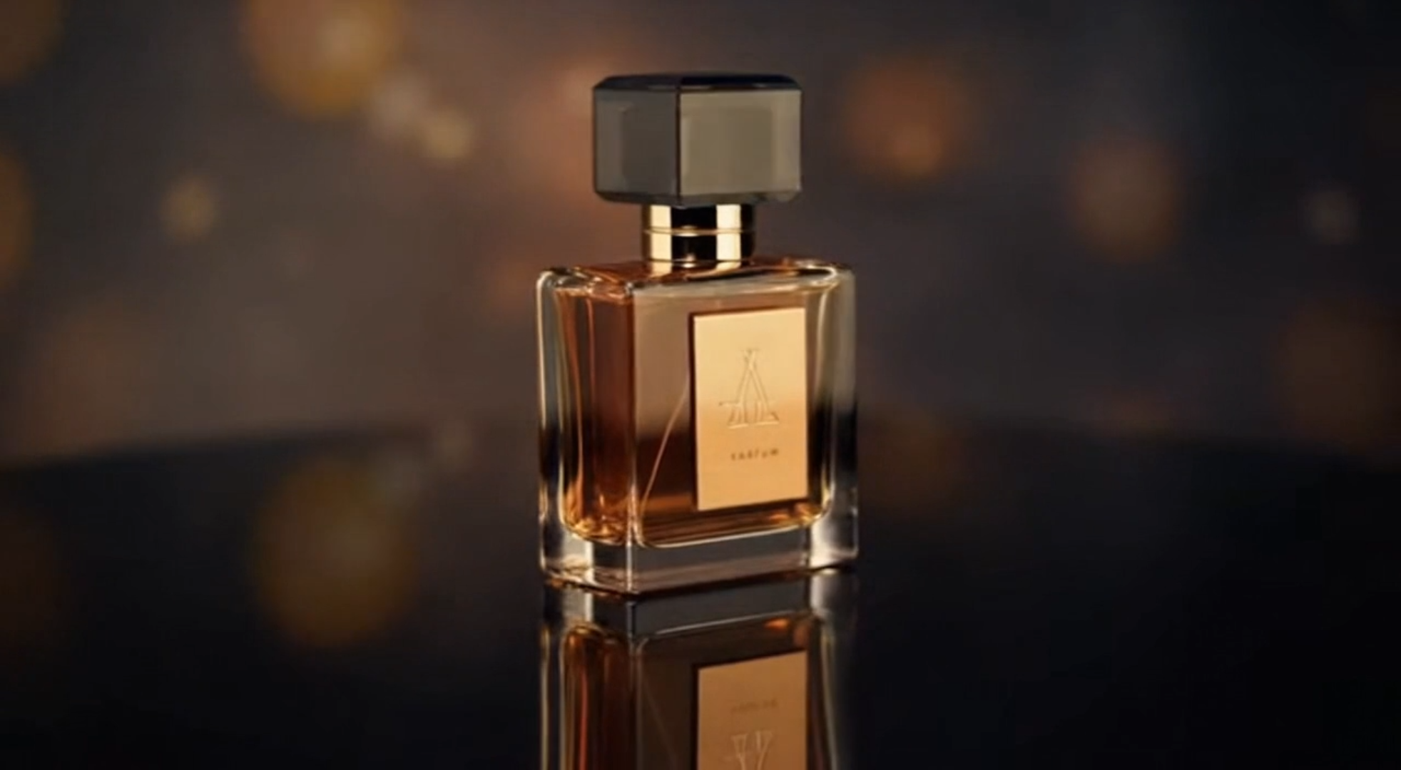 奢华香水瓶旋转特写